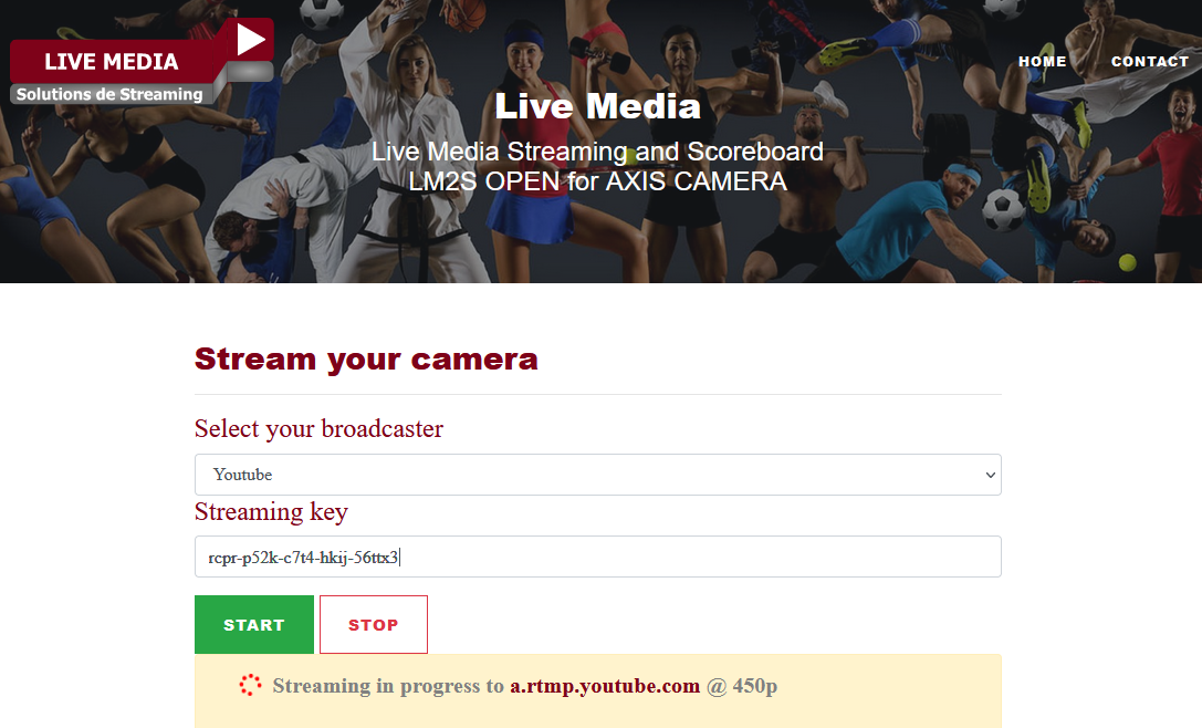 LM2SOPEN - STREAM YOUR AXIS CAMERA TO YOUTUBE,FACEBOOK